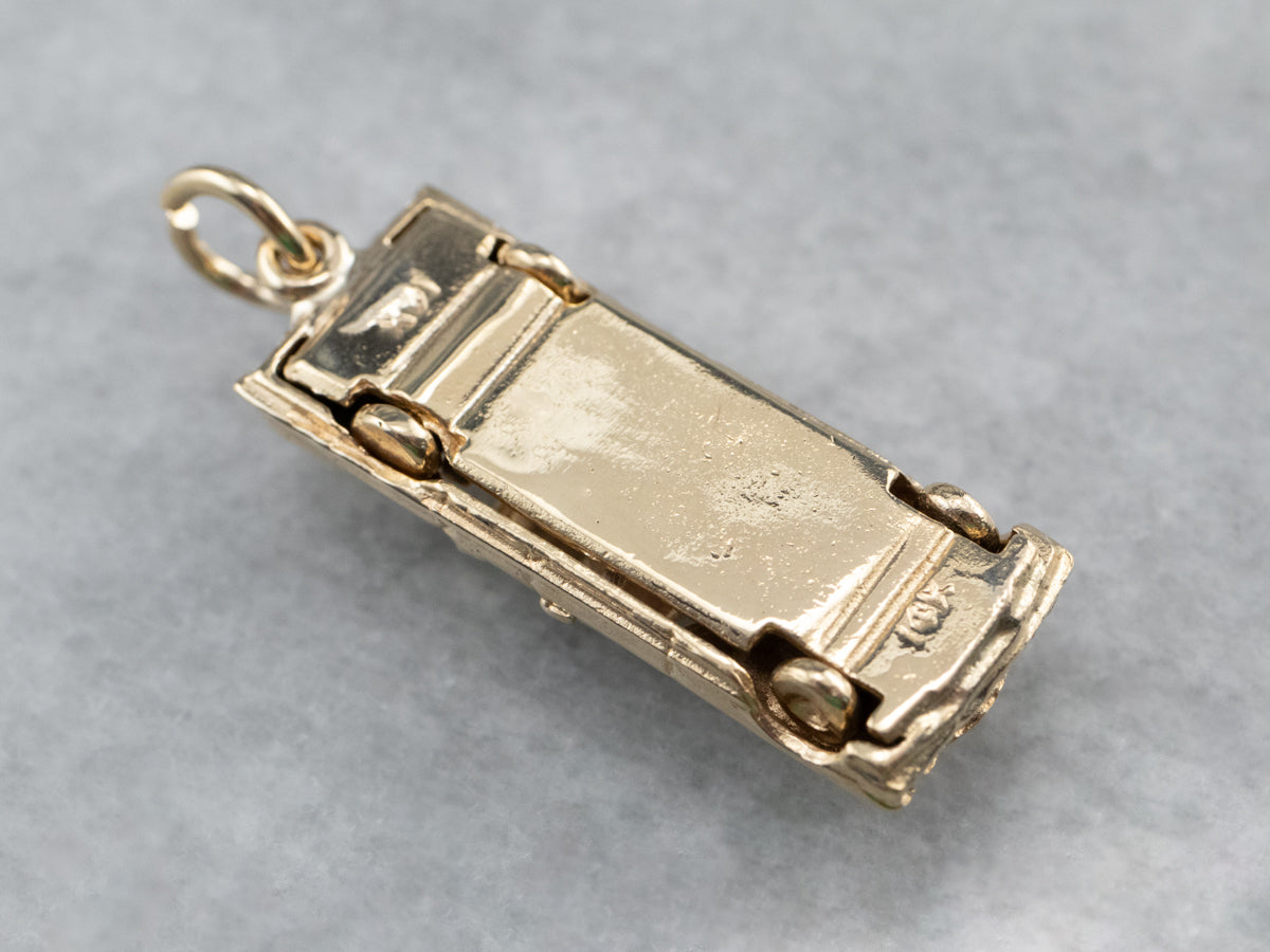 Vintage Cadillac Style Car Gold Charm