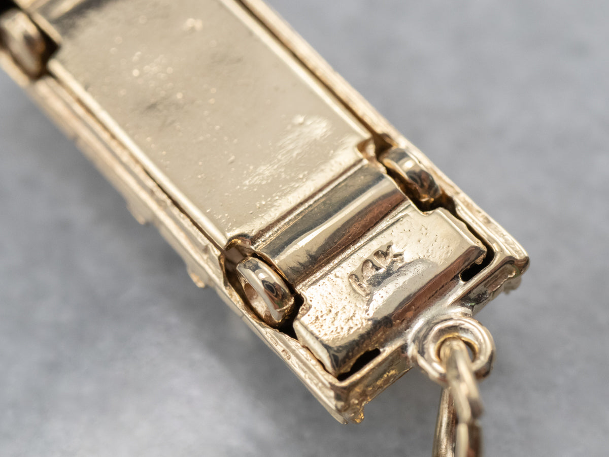 Vintage Cadillac Style Car Gold Charm