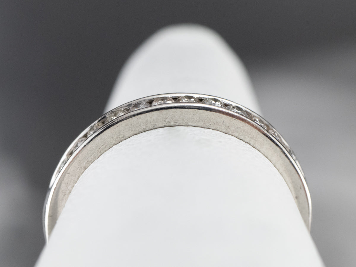Thin Channel Set Diamond Band