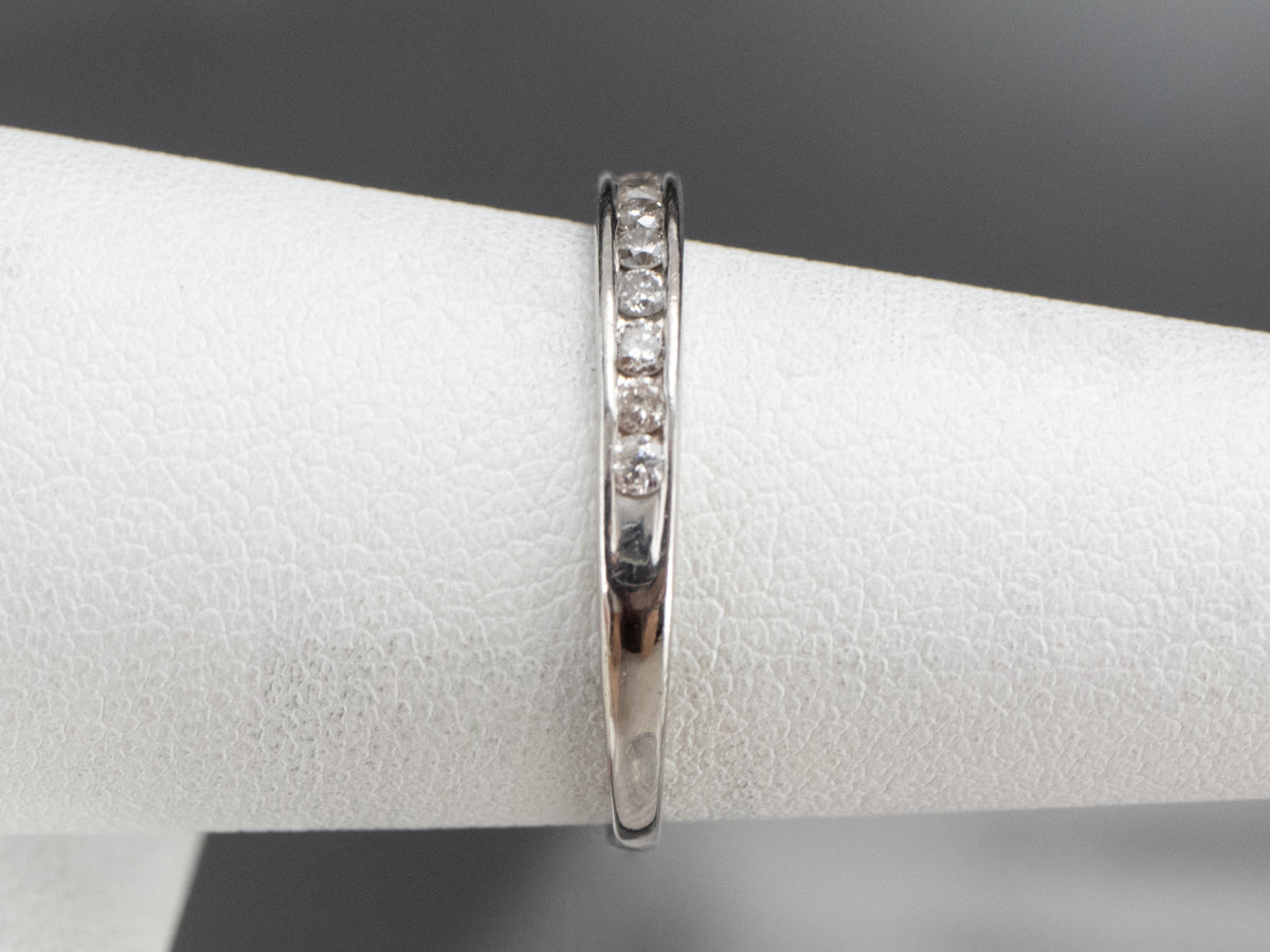 Thin Channel Set Diamond Band