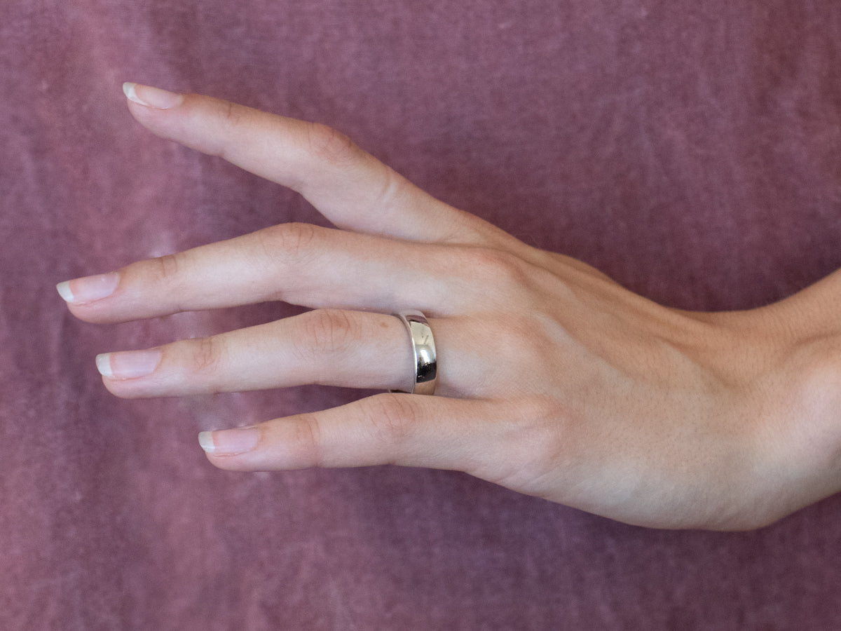 Plain Unisex Platinum Band