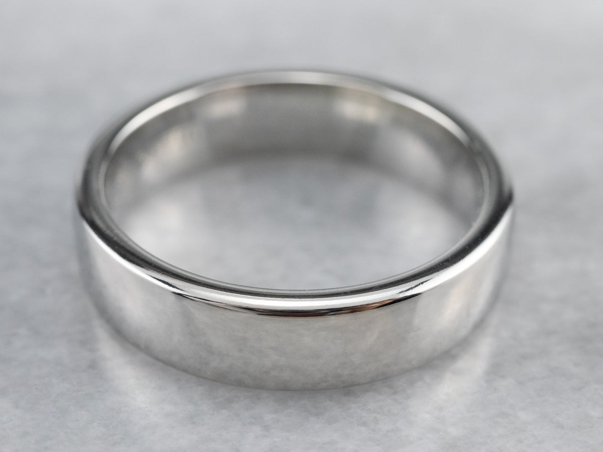 Plain Unisex Platinum Band