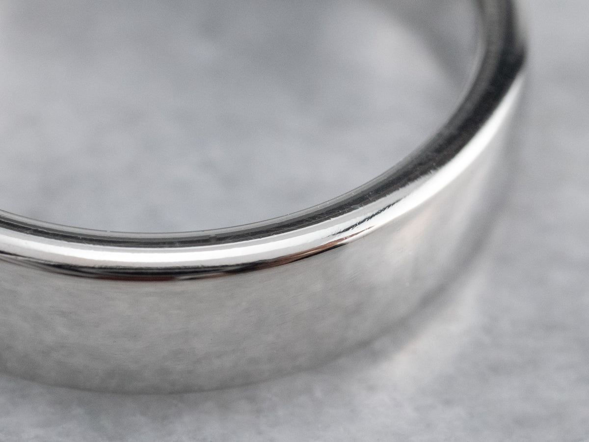 Plain Unisex Platinum Band