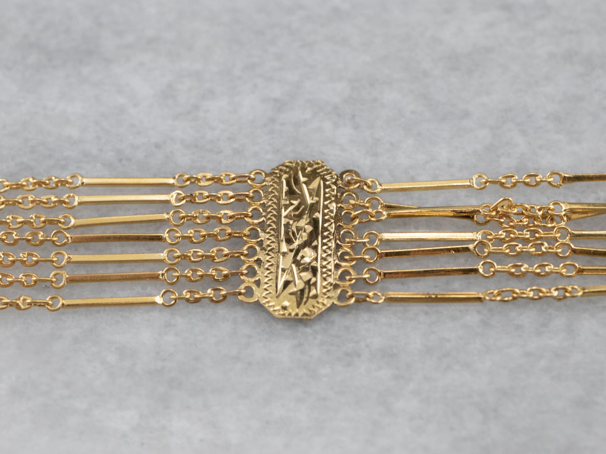 900 Gold Fancy Link Bracelet