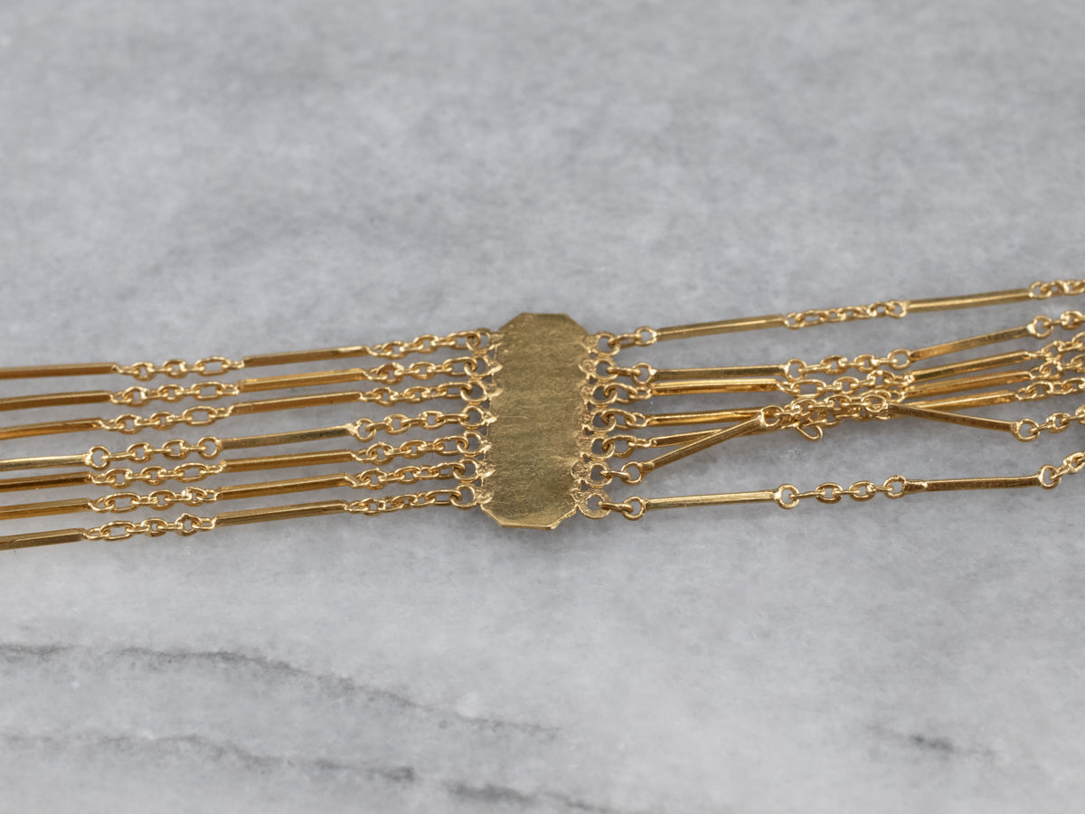 900 Gold Fancy Link Bracelet