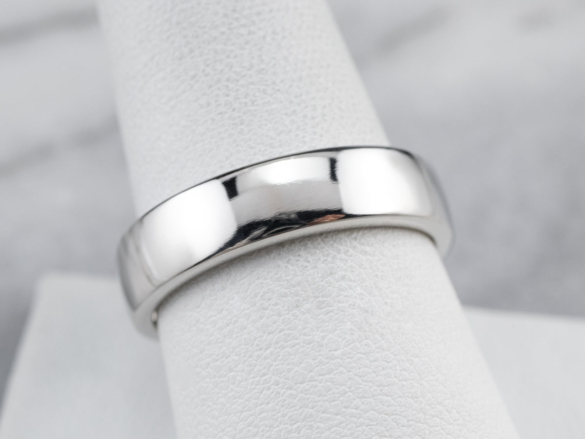 Plain Unisex Platinum Band