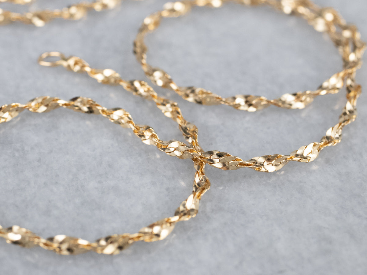 Contemporary Italian 14 Karat Gold Rolo Link Chain Necklace | Wilson's  Estate Jewelry