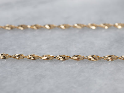 14K Gold Sparkling Tinsel Chain Necklace