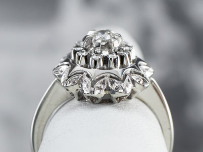 Diamond 18K White Gold Statement Ring