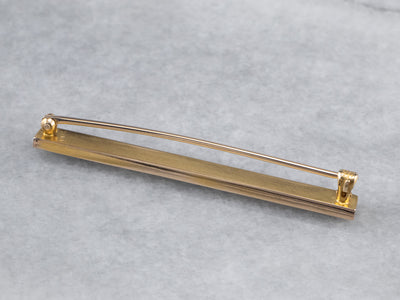 Antique Sapphire Gold Bar Pin