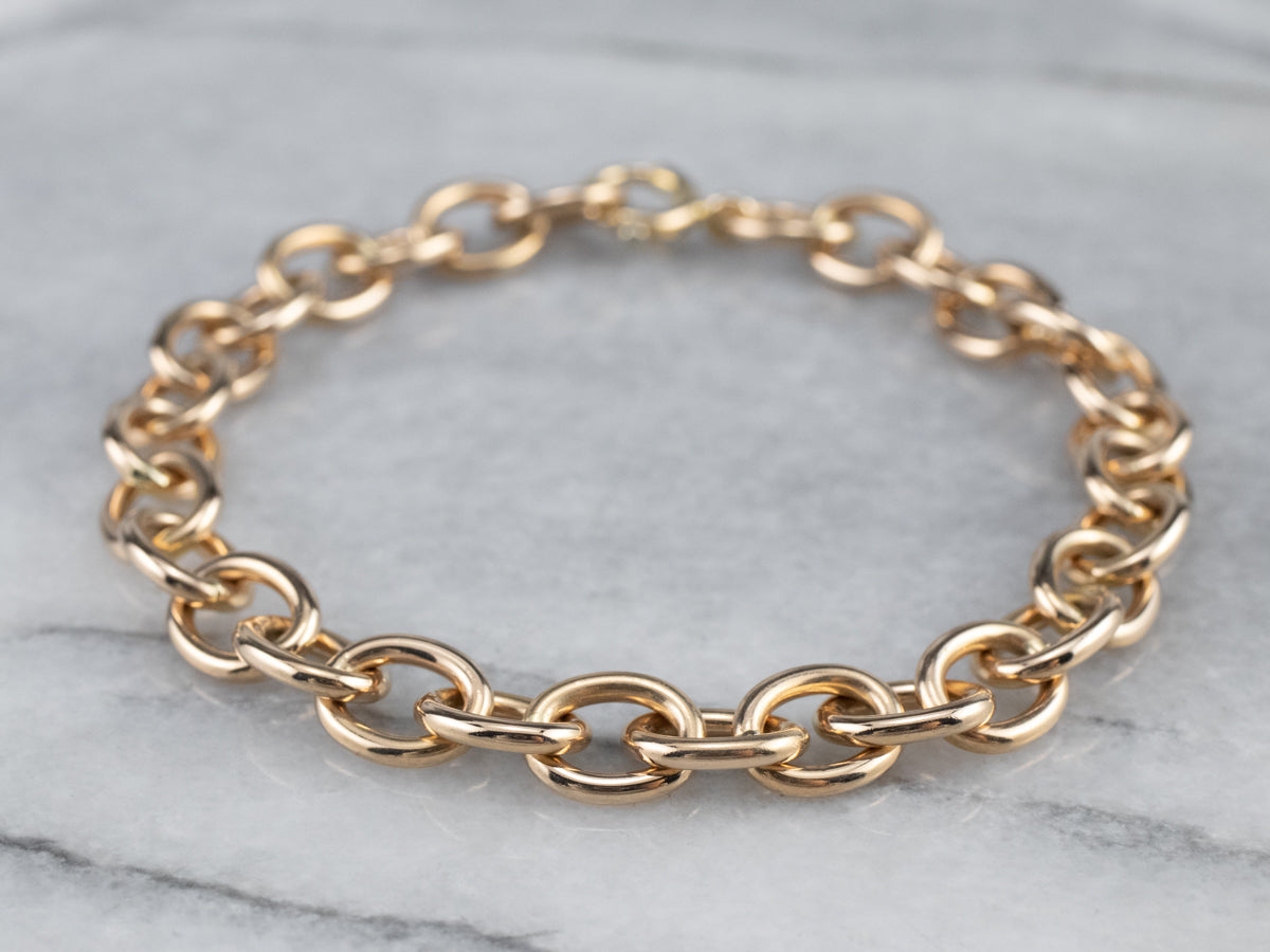 Oval link bracelet clearance