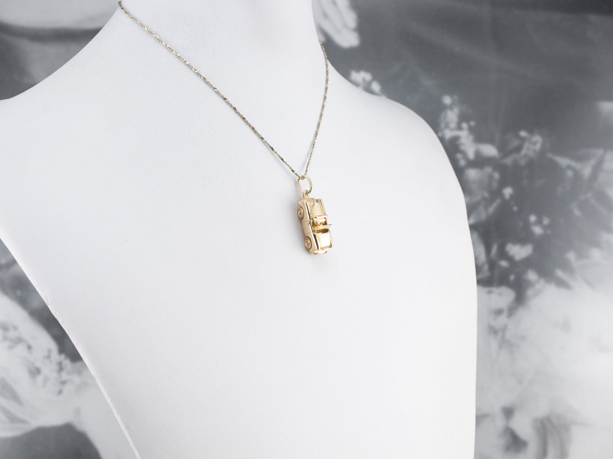 Gold Convertible Car Charm