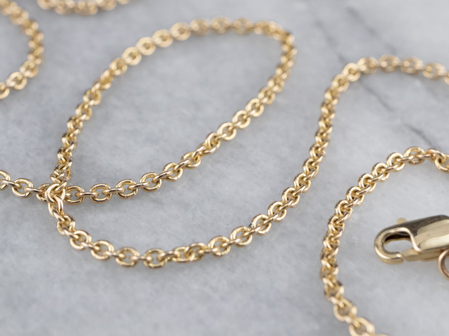 Sparkling Gold Cable Chain