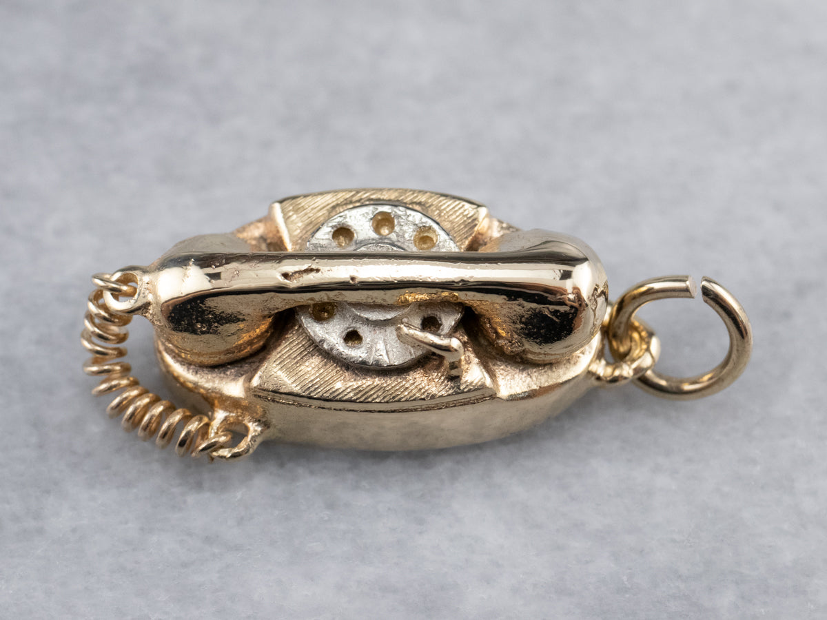 Encanto de teléfono giratorio retro