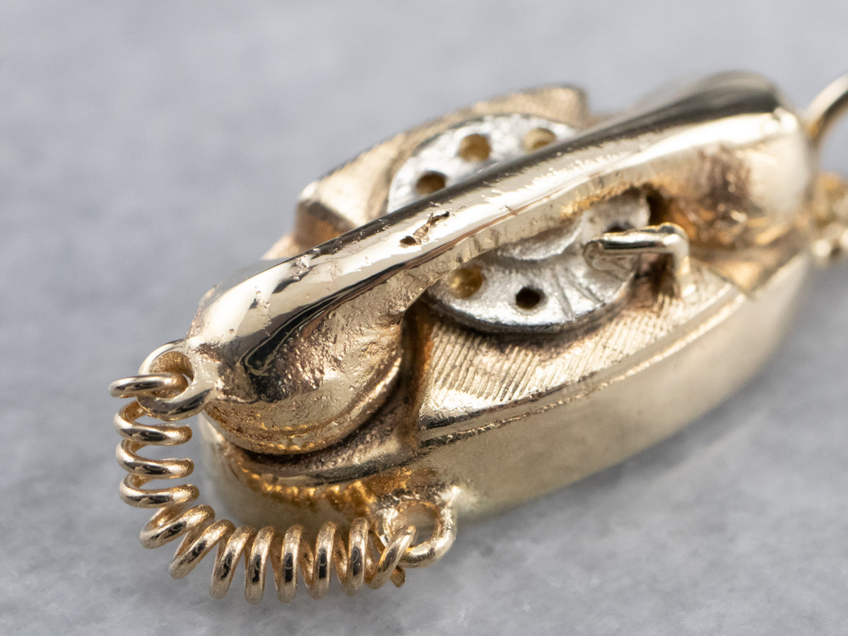 Encanto de teléfono giratorio retro