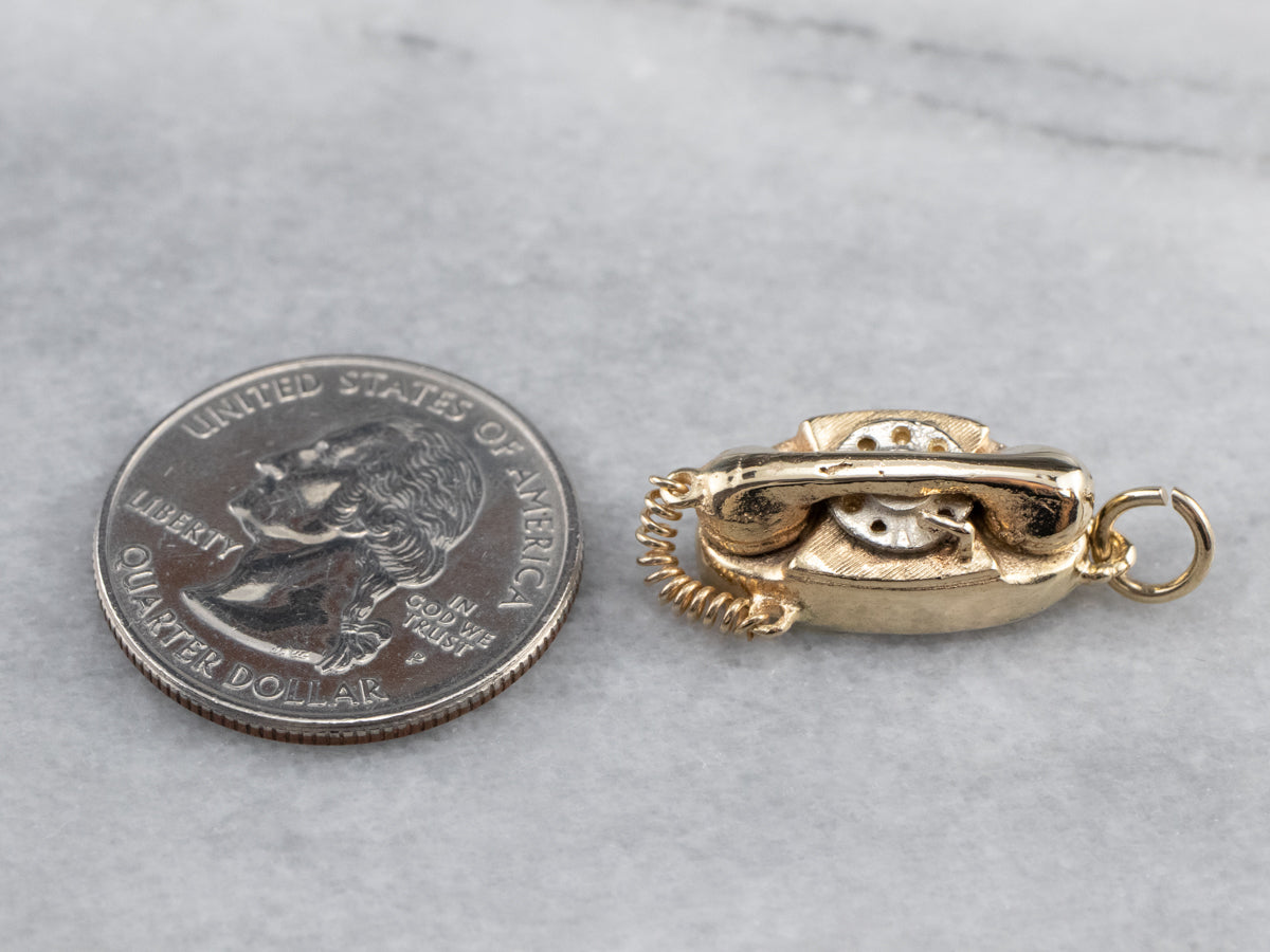 Encanto de teléfono giratorio retro