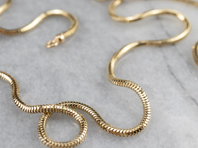 14K Yellow Gold Snake Style Chain