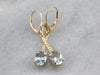 Gold Aquamarine Drop Earrings