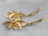 Vintage Gold Flower Drop Earrings