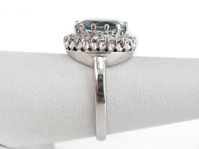 The Langdon Aquamarine and Diamond Ring
