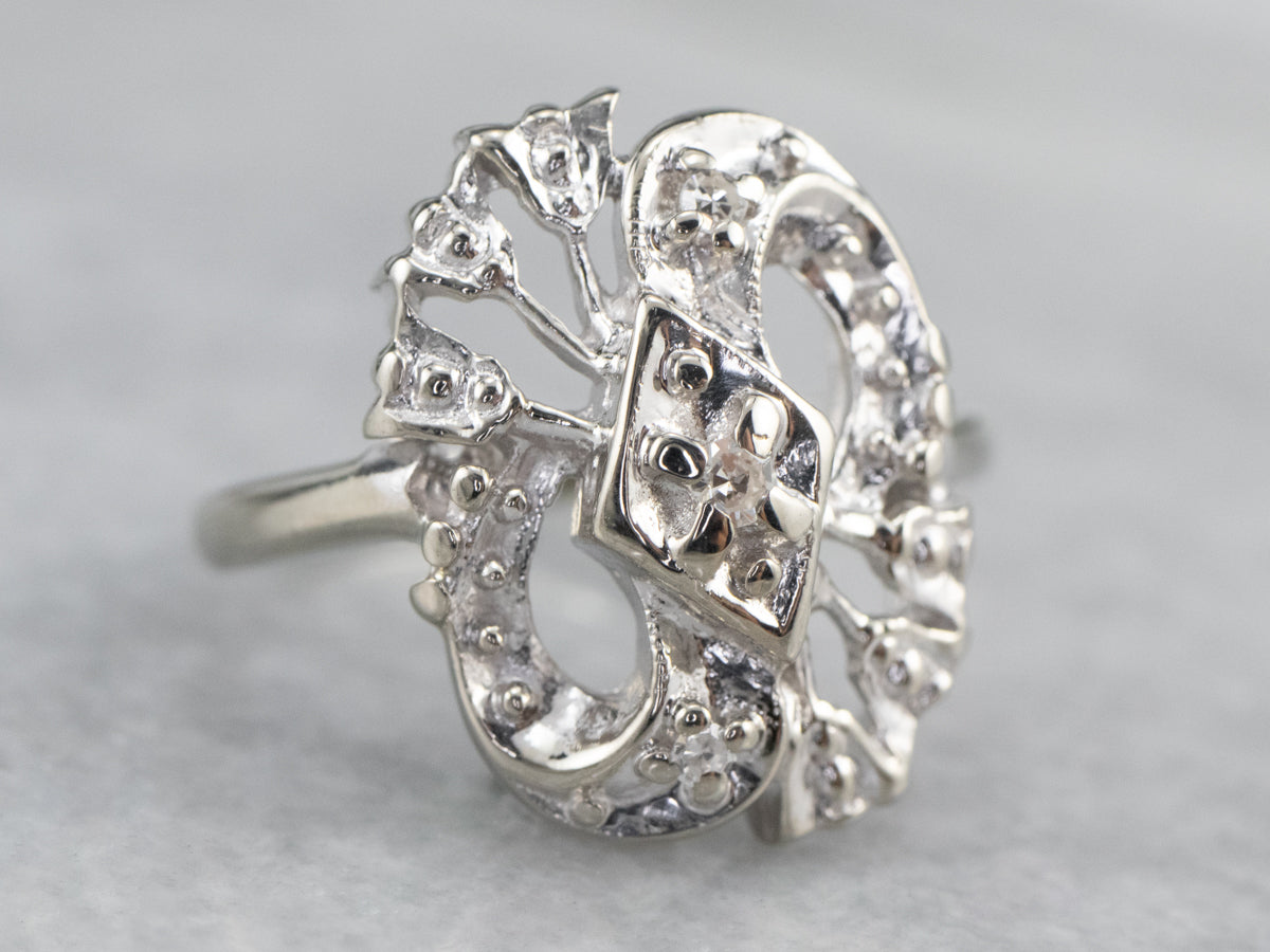 Three Stone Retro Era Diamond Ring