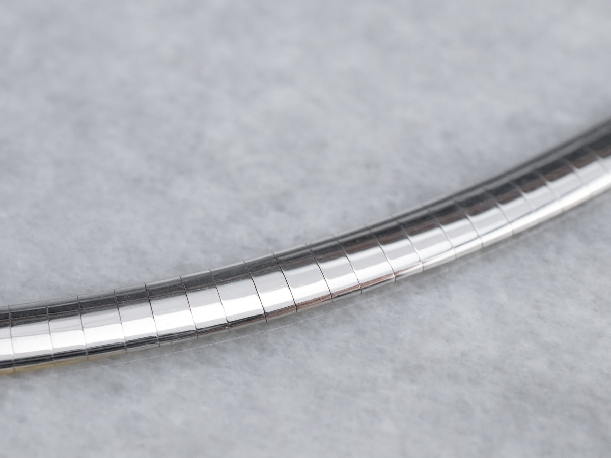 Two Tone Gold Flat Omega Chain