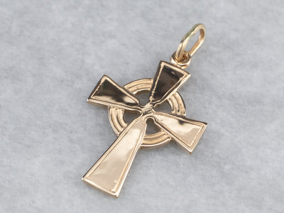 Vintage Gold Celtic Cross Pendant