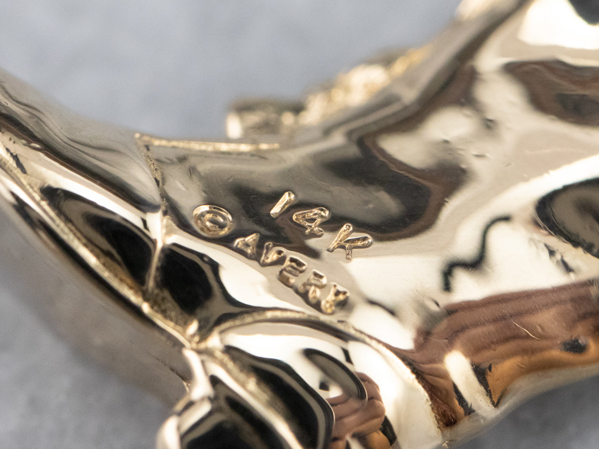 Gold Cowboy Boot Charm Pendant