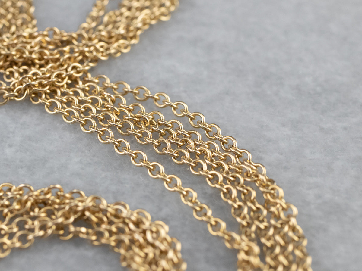 Five Strand Gold Cable Chain