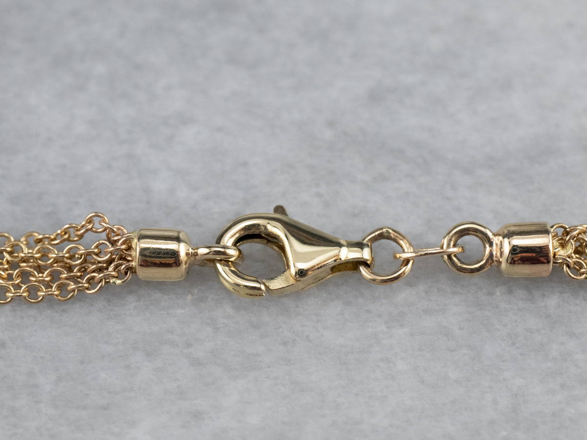 Five Strand Gold Cable Chain