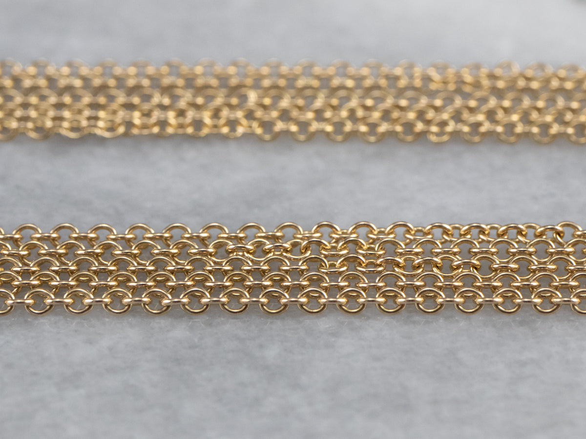 Five Strand Gold Cable Chain