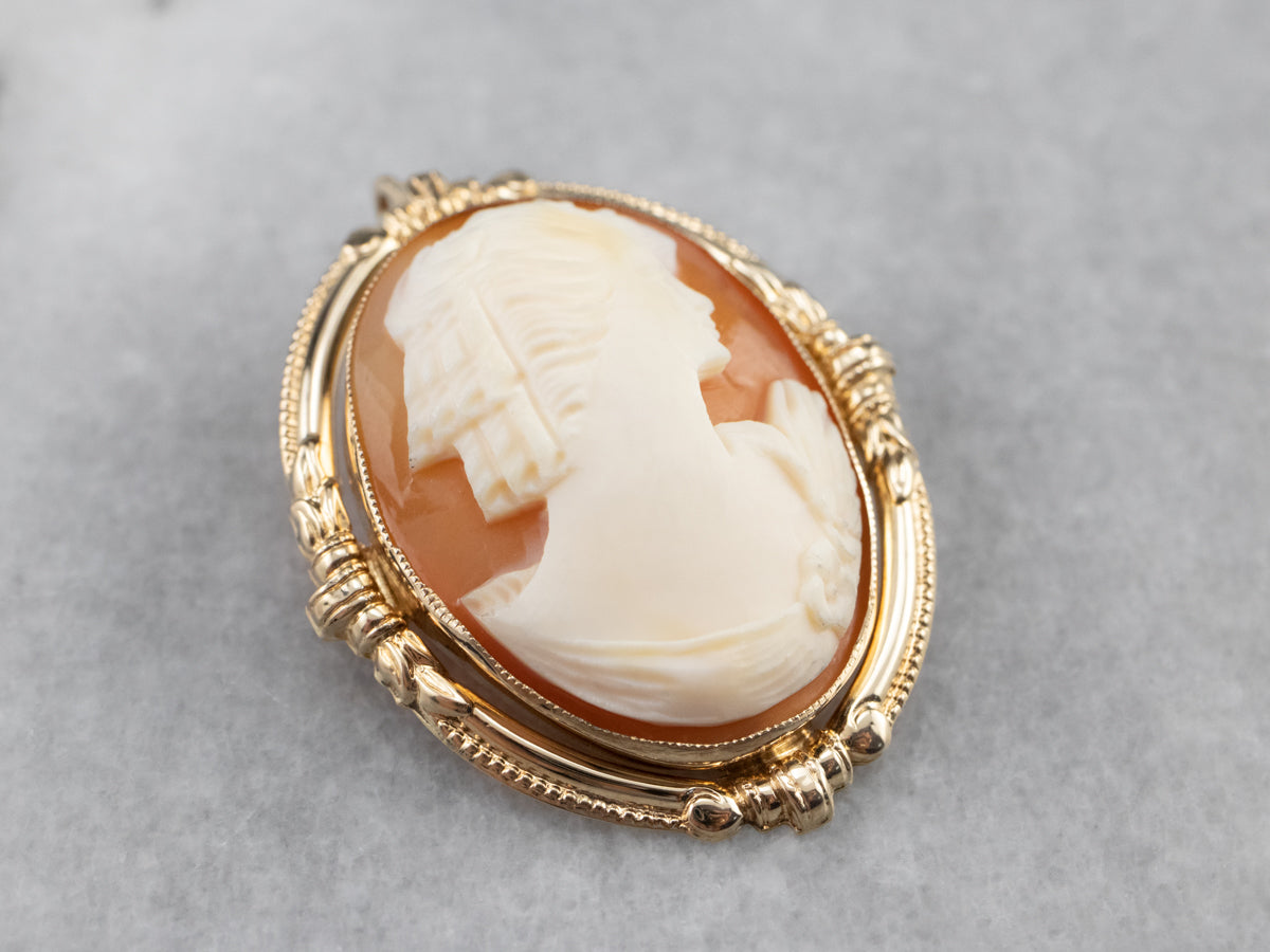 Mid Century Cameo Pin or Pendant