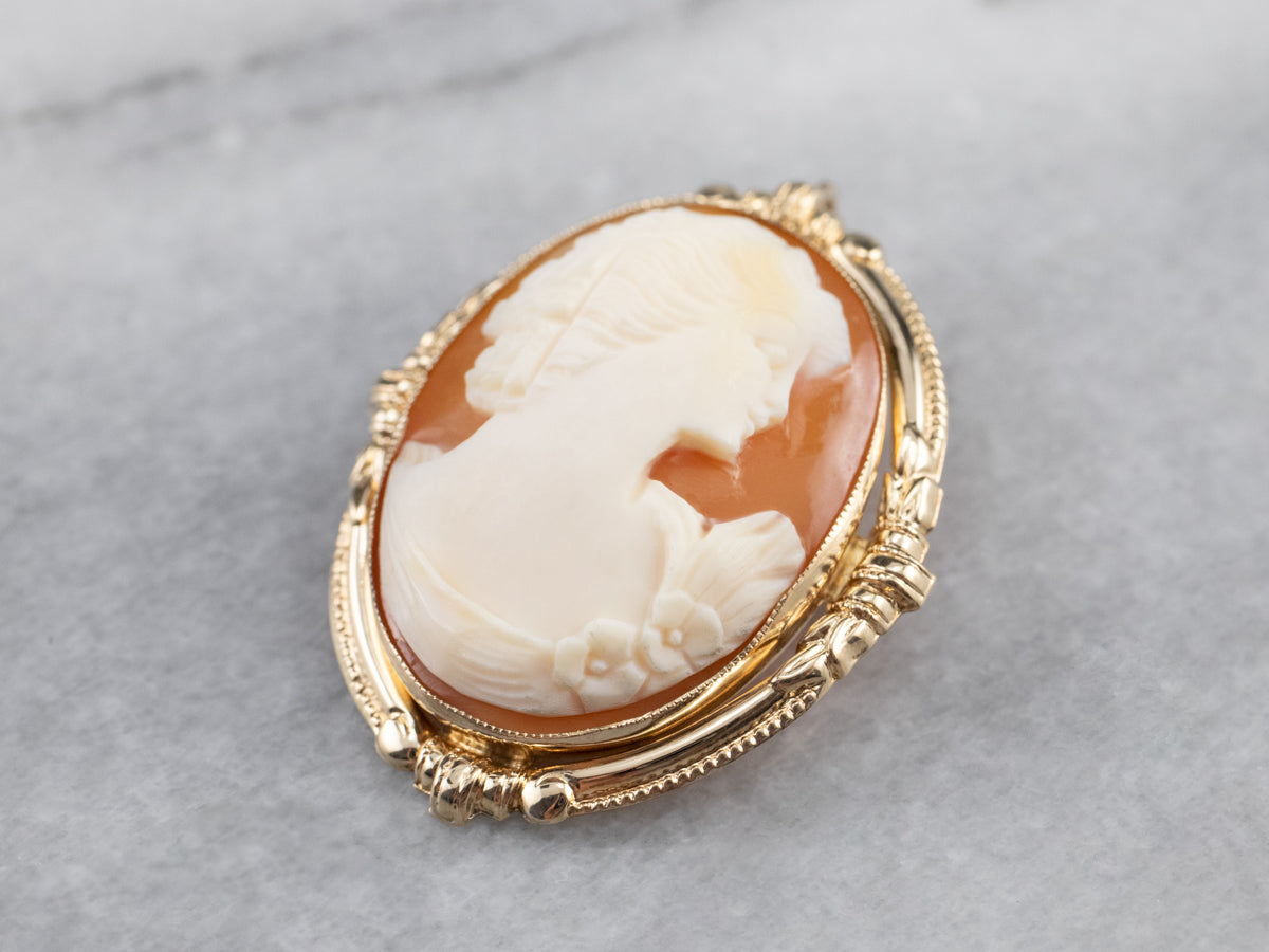 Mid Century Cameo Pin or Pendant