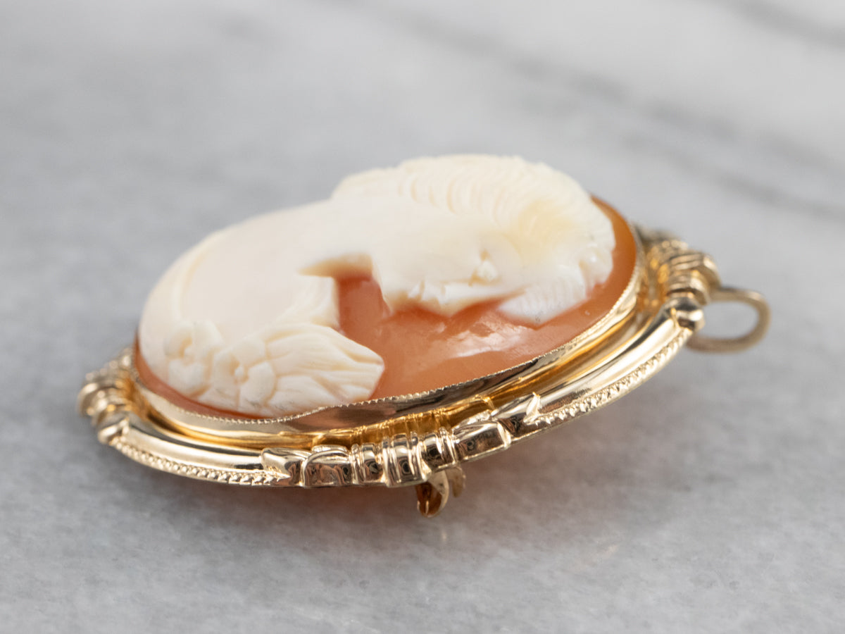 Mid Century Cameo Pin or Pendant