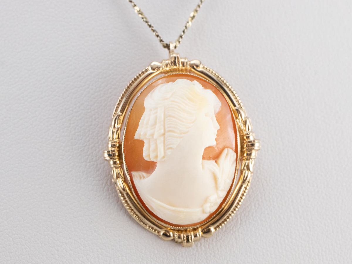 Mid Century Cameo Pin or Pendant