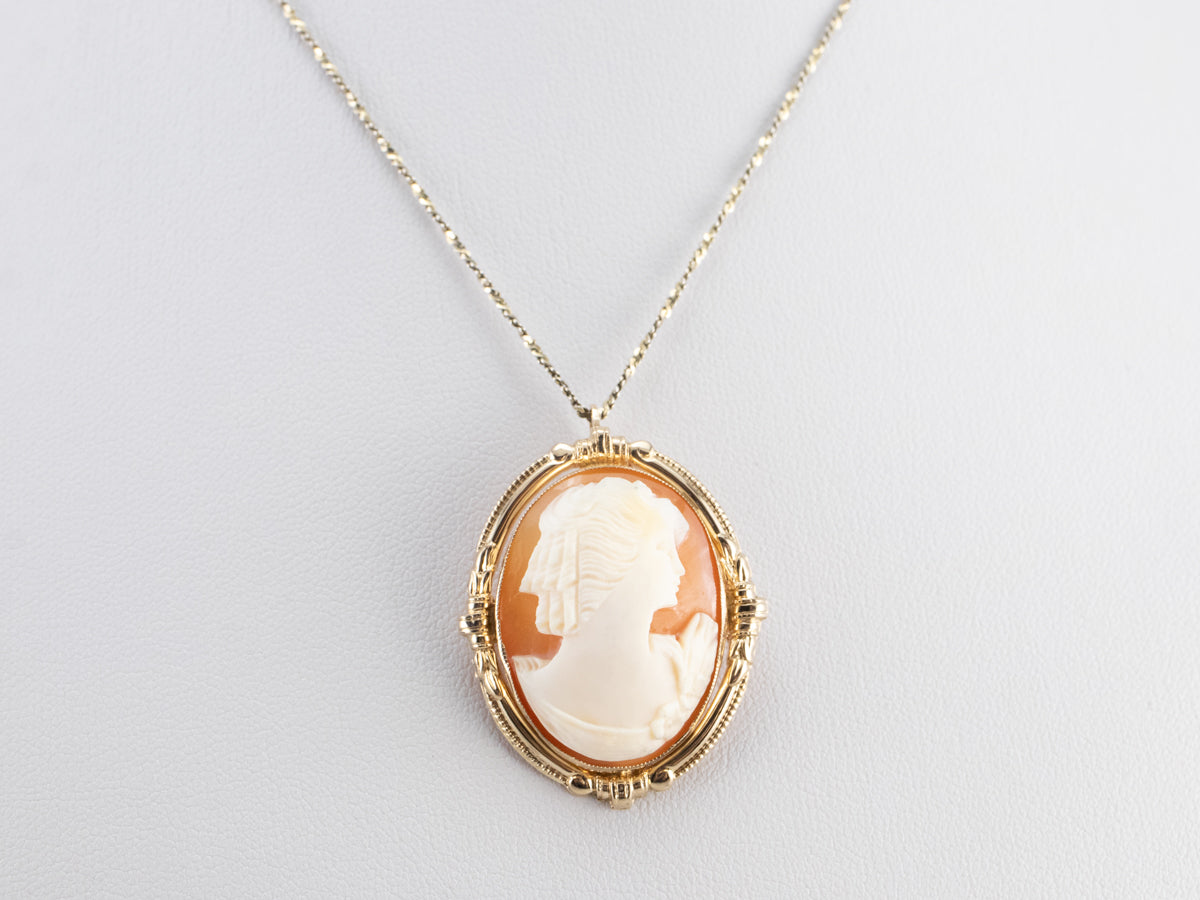 Mid Century Cameo Pin or Pendant
