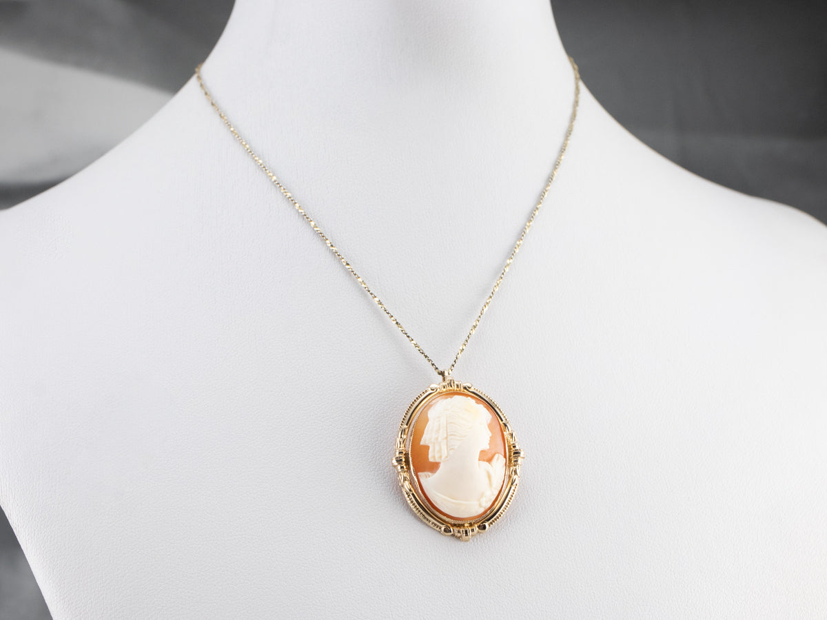 Mid Century Cameo Pin or Pendant
