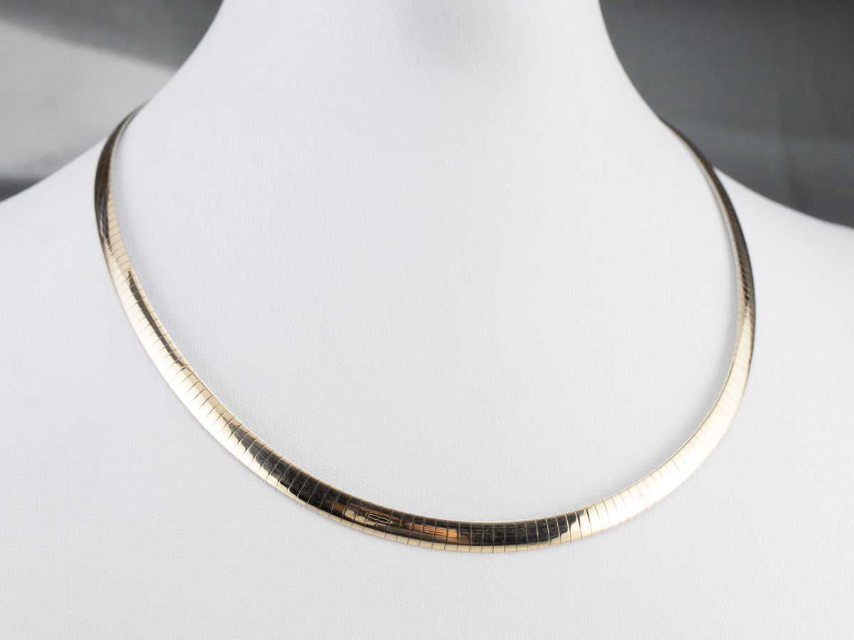 Two Tone Gold Omega Chain