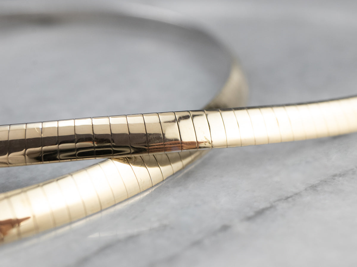 Two Tone Gold Omega Chain