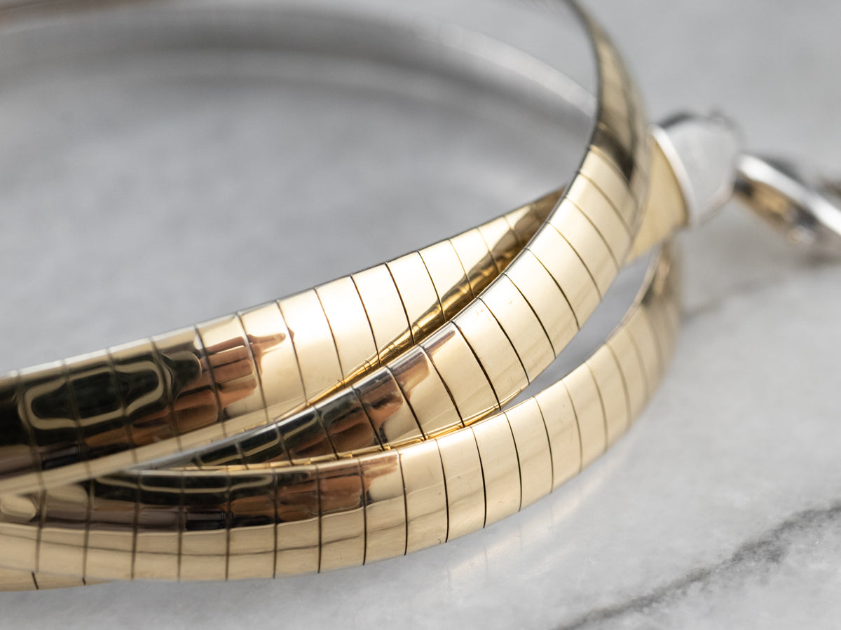 Two Tone Gold Omega Chain