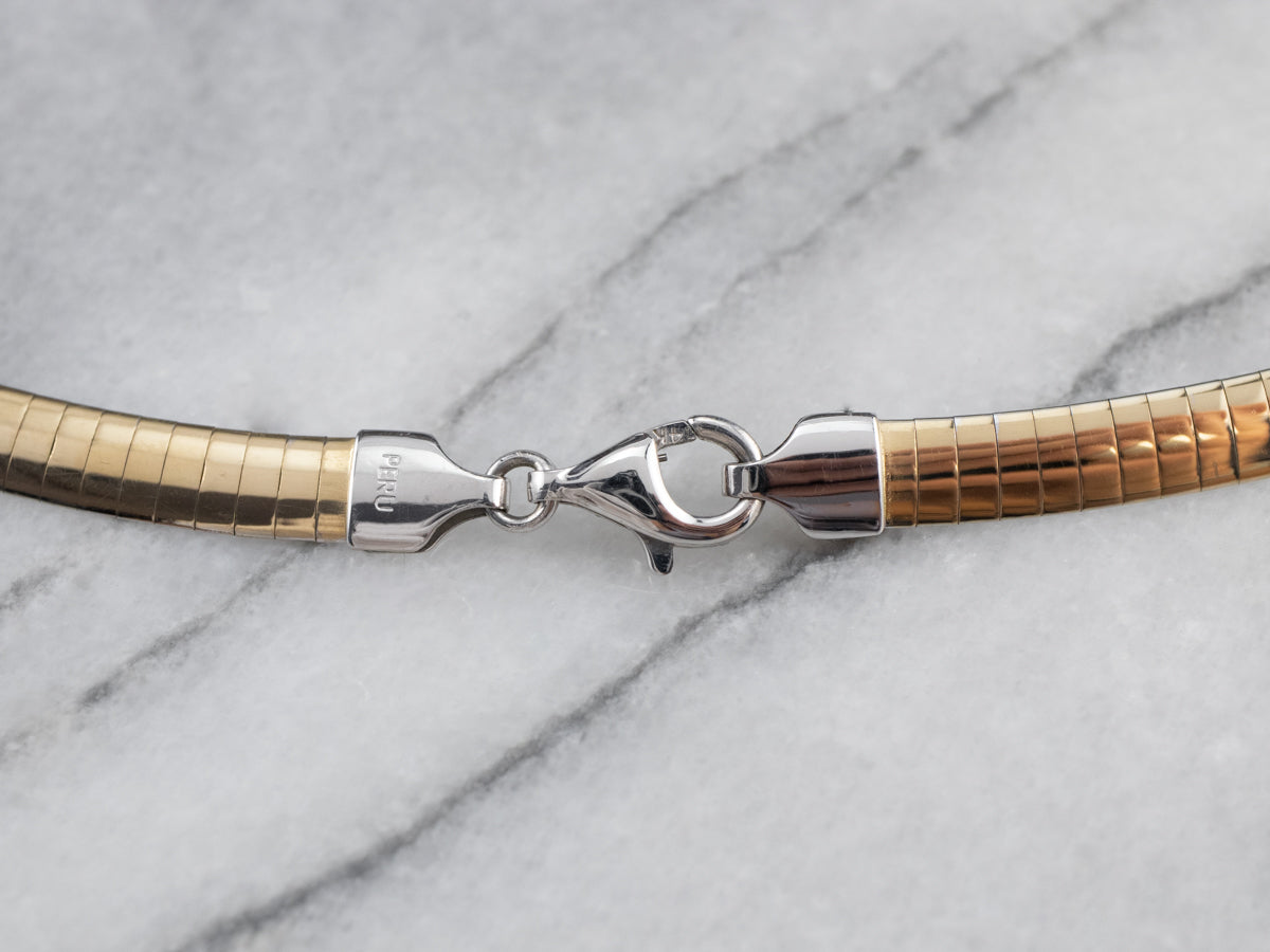Two Tone Gold Omega Chain