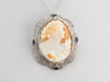 Art Deco Cameo Synthetic Sapphire Pin or Pendant