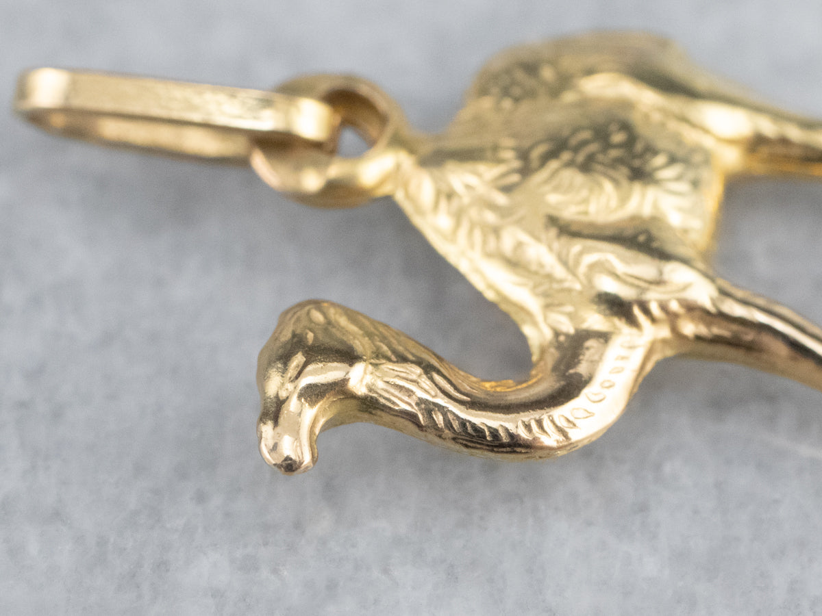 Vintage 18K Gold Camel Charm