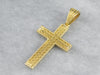 Braided 18K Yellow Gold Cross