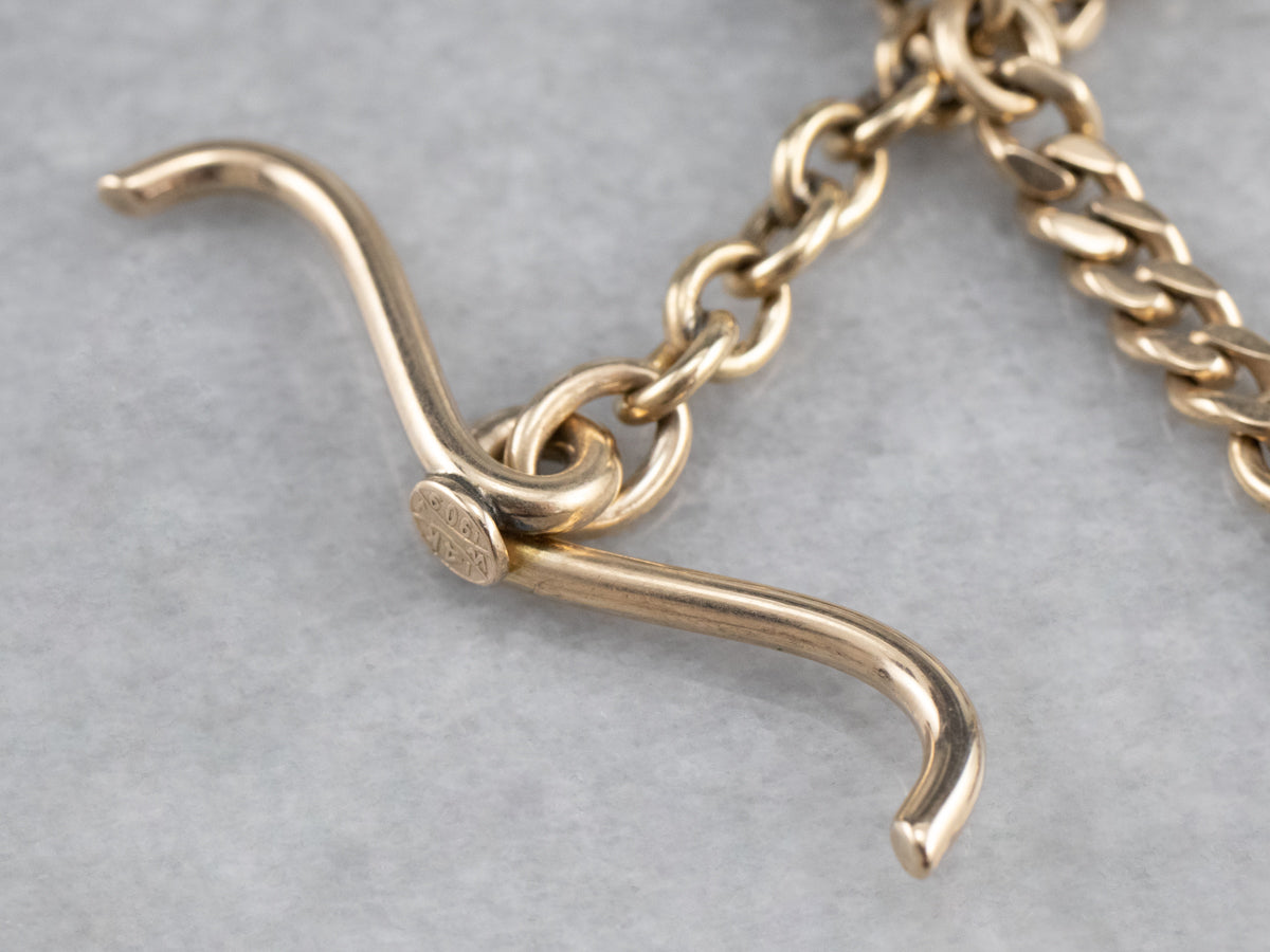 Antique Double Albert Gold Watch Chain