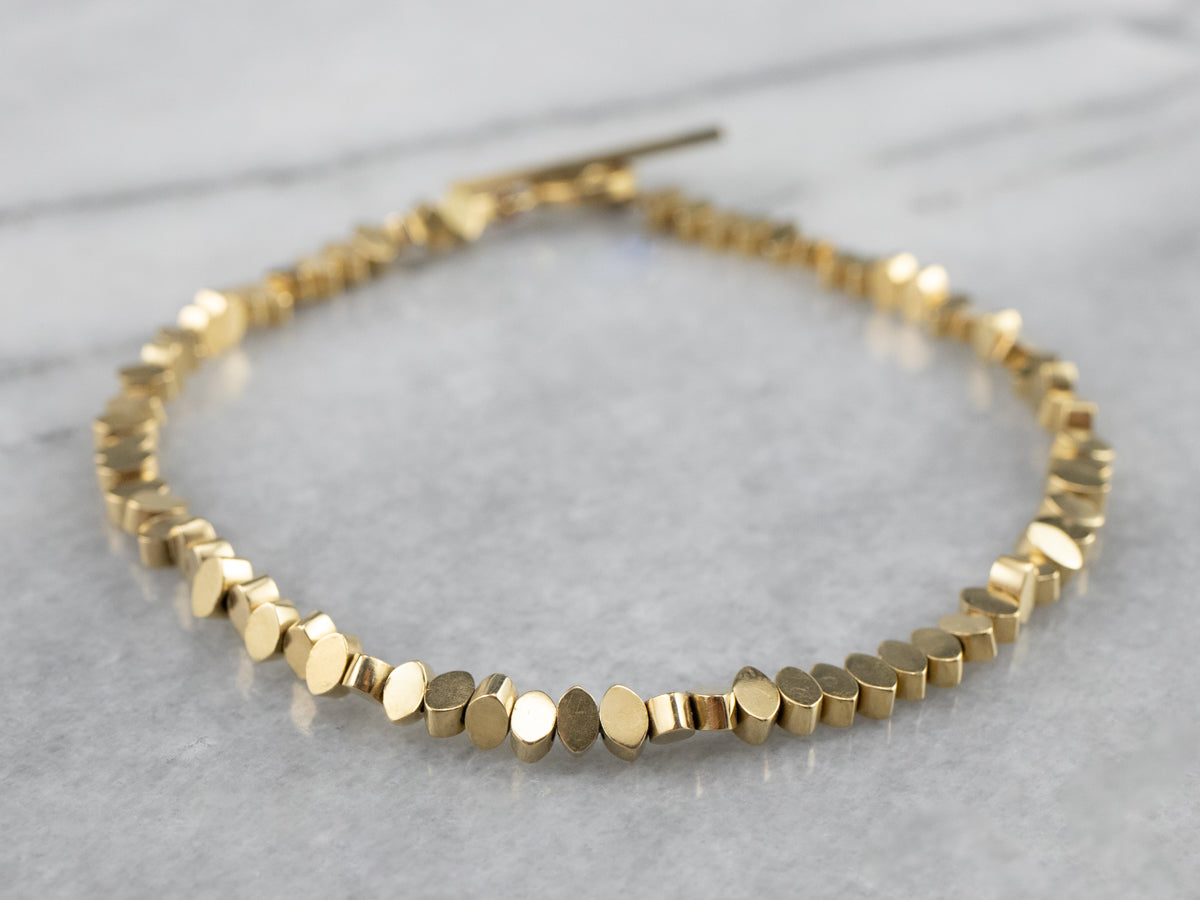 18K Gold Beaded Bracelet
