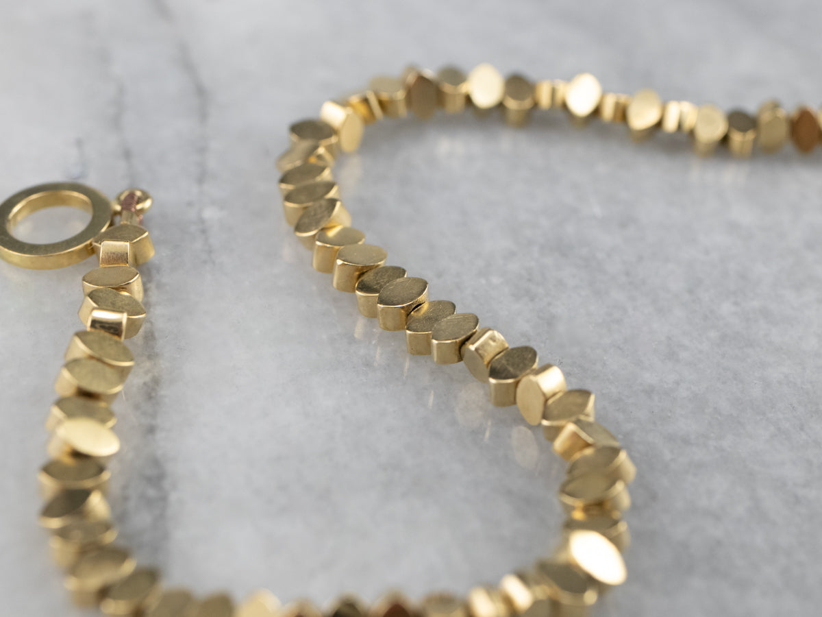 18K Gold Beaded Bracelet
