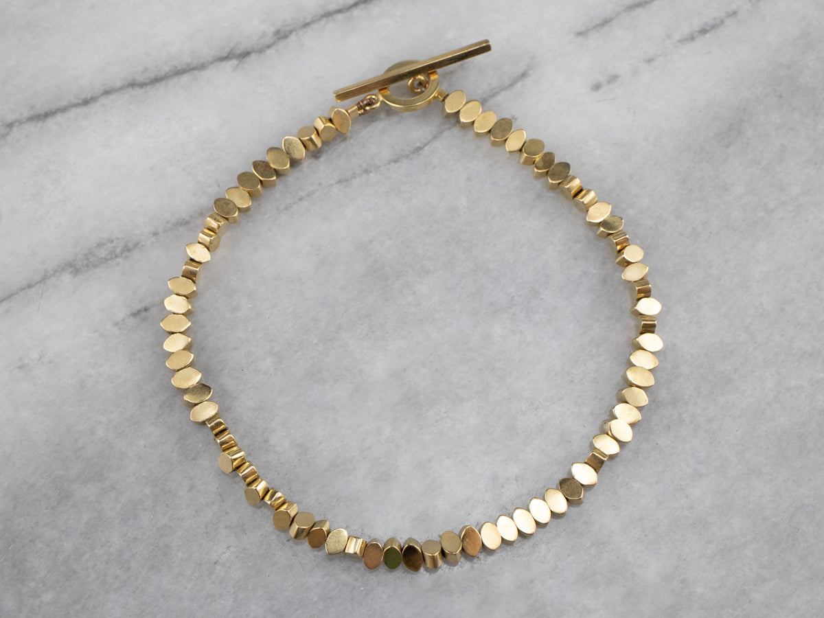 18K Gold Beaded Bracelet