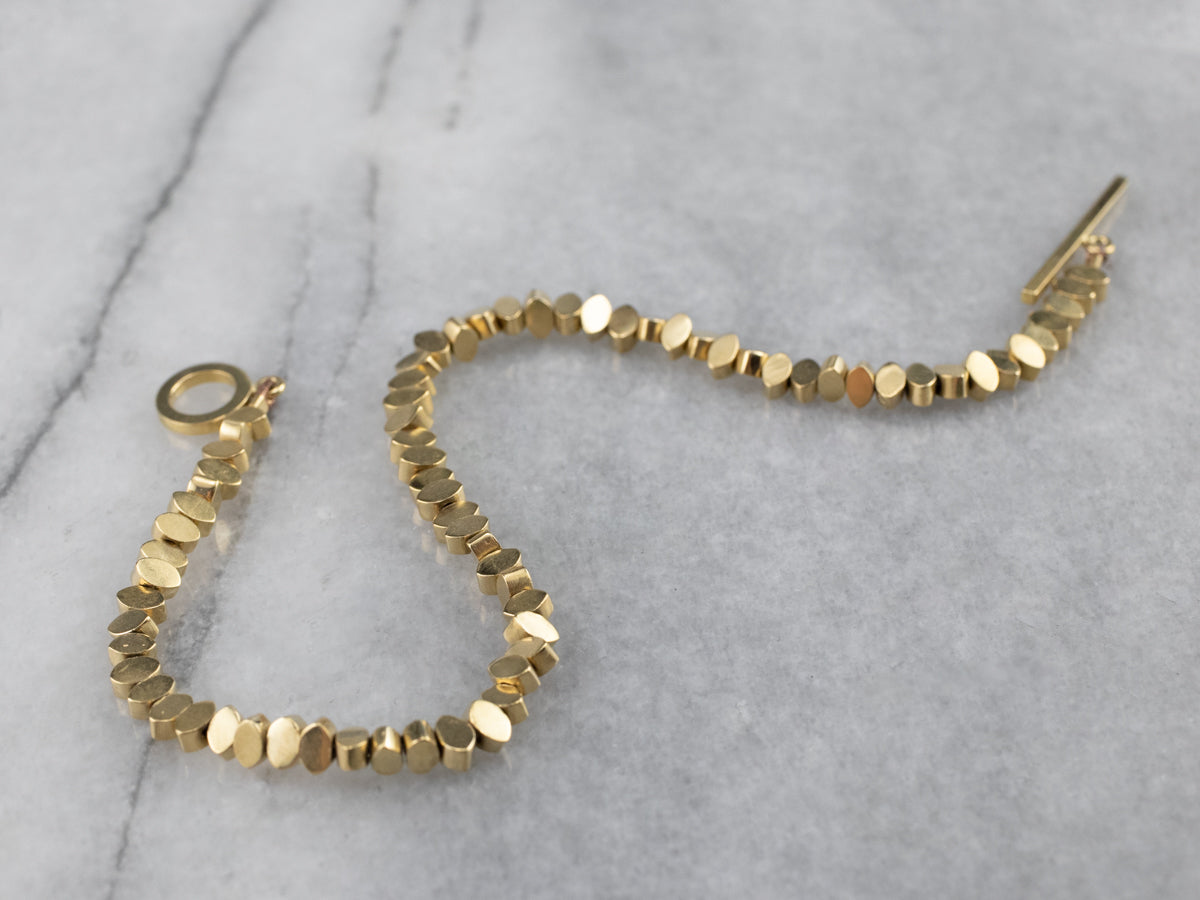 18K Gold Beaded Bracelet