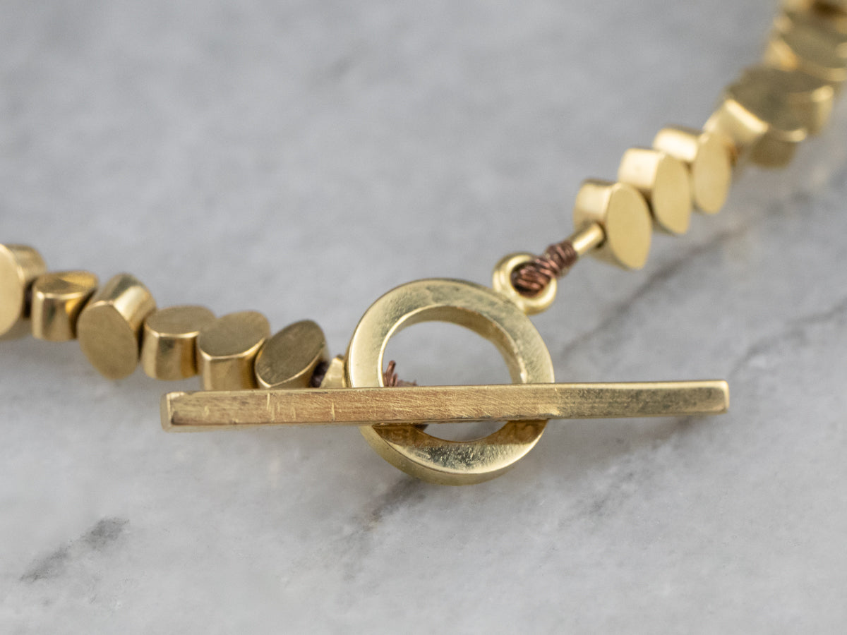 18K Gold Beaded Bracelet